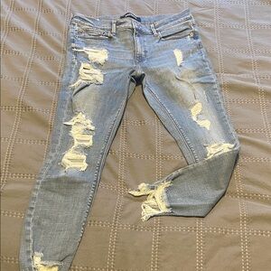Express Distressed Blue Jeans